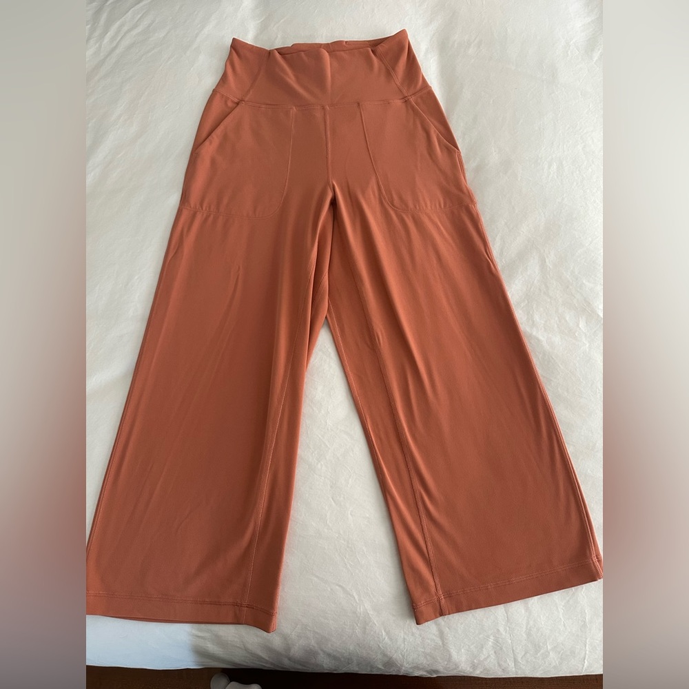 Lululemon Align Cropped Flare Pants, burnt orange, size 6